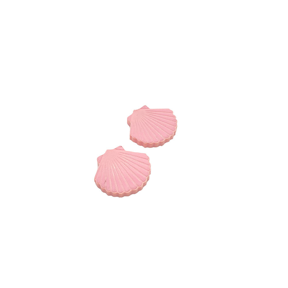 Pendientes metacrilato conchas rosas